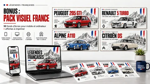 Pack Visuel France : fonds d’écran et affiches de voitures françaises